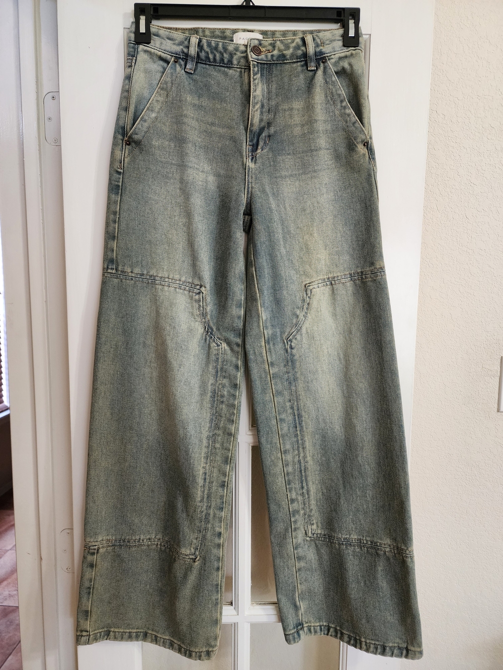 PacSun Jessie High Rise Baggy Jeans 26 Light Wash Wide Leg Workwear Denim